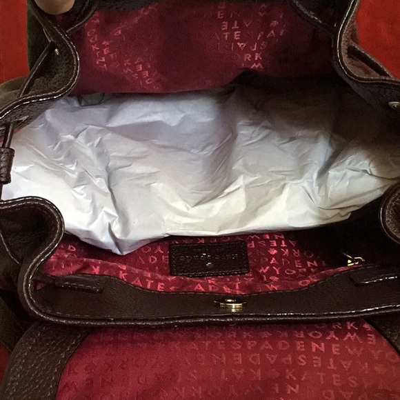 SOLD ❌Kate Spade Burgundy Backpack❌ - Picture 5 of 5